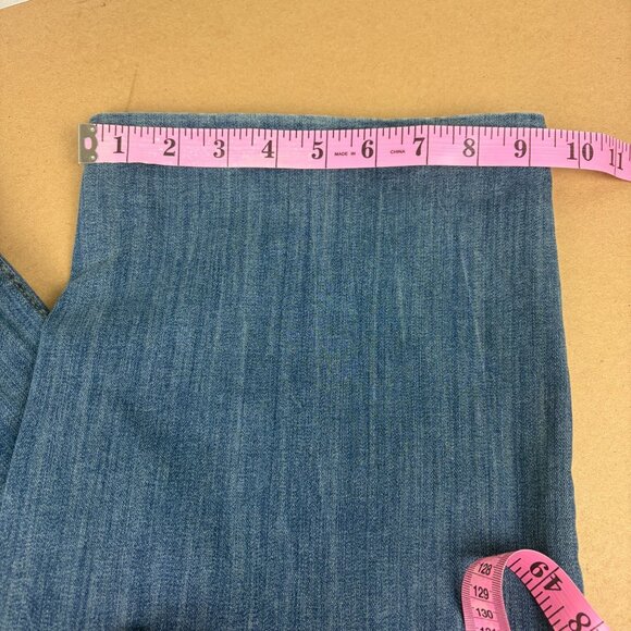 Judy Blue Straight Leg Elastic Waist Jeans Womens 16W/18W Blue Front Seam - Picture 7 of 8